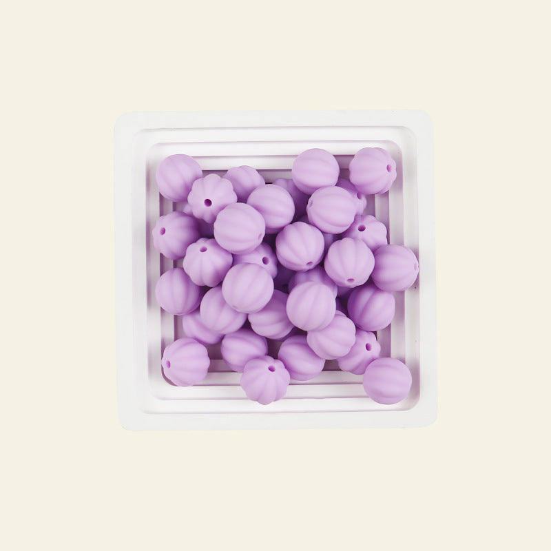 Wholesale 100pcs/pack Candy-colored silicone pumpkin beads